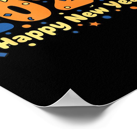 2026 Happy New Year Fireworks Celebration  Poster (Hoek)