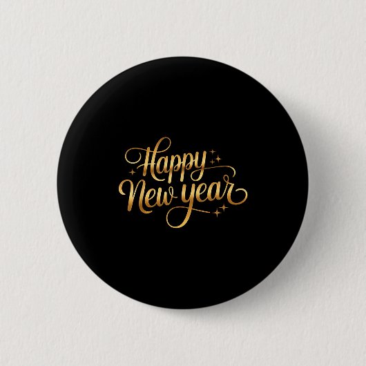 2026 Happy New Year Fireworks Ronde Button 5,7 Cm (Voorkant)