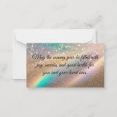 2026 happy new year, fun hat glitters modern notitiekaartje (Achterkant)