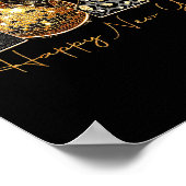 2026 Happy New Year Gold Disco Leopard Bow Coquett Poster (Hoek)