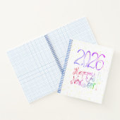 2026 happy new year handlettering Spiral Notebook Notitieboek (Binnen)