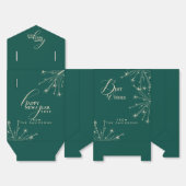 2026 Happy New Year Modern Classic Teal Typography Bedankdoosjes (Ongevouwen)