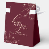 2026 Happy New Year Modern Classic Typography Bedankdoosjes (Achterkant)