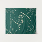 2026 Happy New Year Modern Festive Typography Wandkleed (Voorkant (horizontaal))