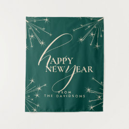 2026 Happy New Year Modern Festive Typography Wandkleed