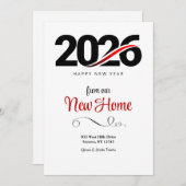 2026 Happy New Year New Home Announcement/ Kaart (Voorkant / Achterkant)