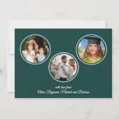 2026 Happy New Year's 4 Photo Clock Card Kaart (Achterkant)