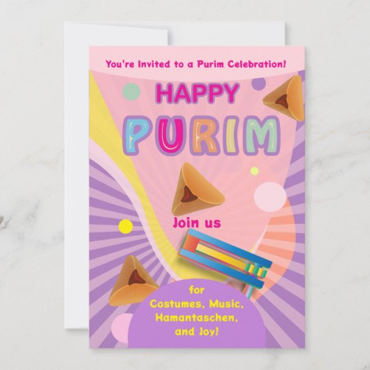 2026 Happy Purim Festival for All Ages Kaart (Voorkant)