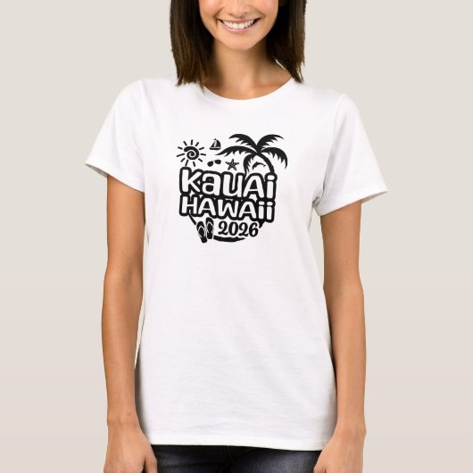2026 Hawaii Kauai Vacation or Trip T-shirt (Voorkant)