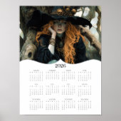 2026 Heks Volledig Jaar Jaarlijkse Wandkalender Poster (Voorkant)