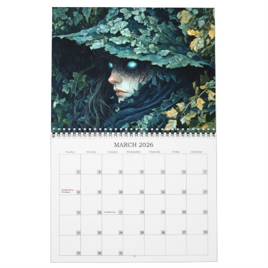 2026 Heksen Fantasy Art Kalender (Mar 2026)
