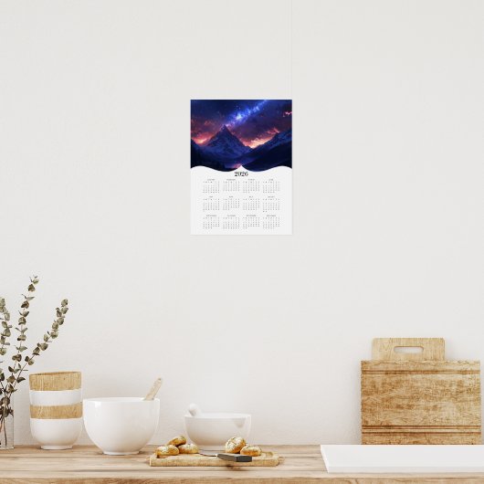 2026 Hemelse Berg Muurkalender voor het hele jaar Poster (Keuken)