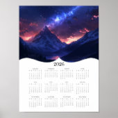 2026 Hemelse Berg Muurkalender voor het hele jaar Poster (Voorkant)