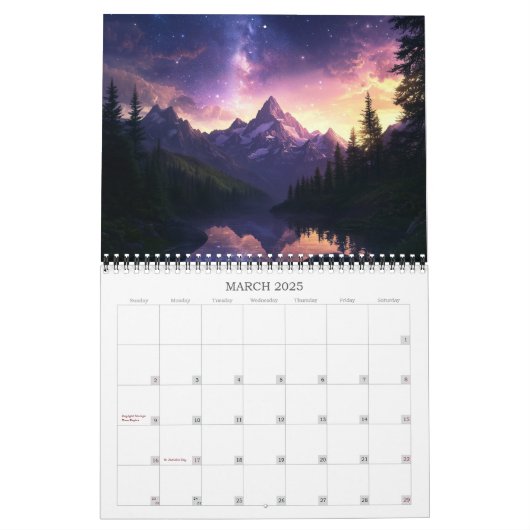 2026 Hemelse Landschappen Kalender (Mar 2025)