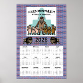 2026 Herd Mentality Calendar (12 x 18) Poster (Voorkant)