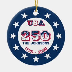 2026 Herdenkings USA Aangepaste Sieraad Ornament
