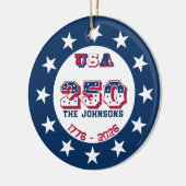 2026 Herdenkings USA Aangepaste Sieraad Ornament (Links)
