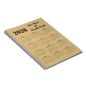 2026 Het Jaar van [Uw Naam] Persoonlijke Notitiebo Notitieboek (Rechterzijde)