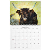2026 Highland Cow Cattle Cute Watercolor Paintings Kalender (Mar 2027)
