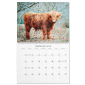 2026 Highland Cow Cattle Cute Watercolor Paintings Kalender (Feb 2026)
