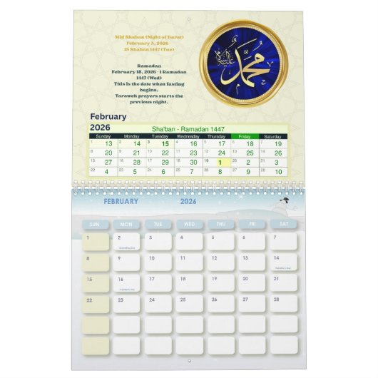2026 Hijri Calendar  Islamic Art & Key Dates  Kalender (Feb 2026)