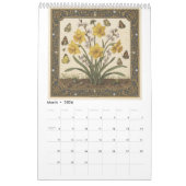 2026 Hoefnagel-geïnspireerde botanische Kalender (Mar 2026)