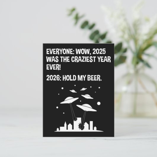 2026 Hold My Beer Briefkaart (Staand voorkant)