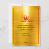 2026 Horse Chinese Lunar New Year Gold Foil Red Feestdagenkaart (Achterkant)