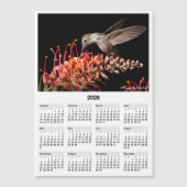 2026 Hummingbird 5x7" Magnetic Mini Calendar (Voorkant)