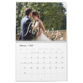 2026 Huwelijksfoto Chic Script Kalender (Feb 2027)