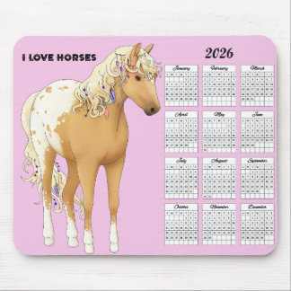 2026 Ik hou van paarden kalender Muismat