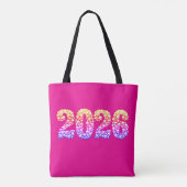 2026 In Kleurrijke Schedels Roze Tote Bag (Achterkant)
