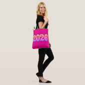 2026 In Kleurrijke Schedels Roze Tote Bag (Op model)