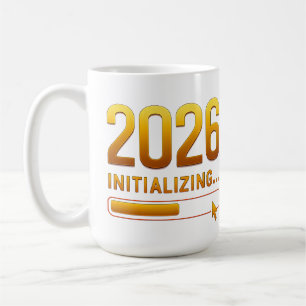 2026 Initialiseren van Futuristische Goud Rode Voo Koffiemok