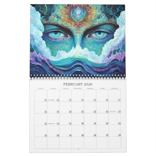 2026 Inner Alchemy Visionary Art Calendar Kalender (Feb 2026)
