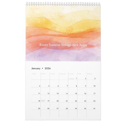 2026 Inspirerend Motivatie quotes Kalender (Jan 2026)