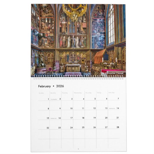 2026 Interior of St.Vitus Cathedral Calendar Kalender (Feb 2026)