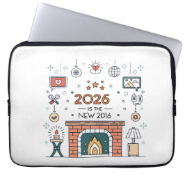 2026 Is Het Nieuwe 2016 Cozy Cultuur Vector Laptop Sleeve