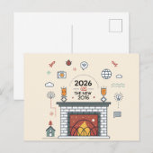 2026 Is Het Nieuwe 2016 Digitale Cultuur Vector Briefkaart (Voorkant / Achterkant)