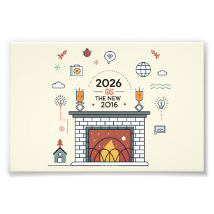 2026 Is Het Nieuwe 2016 Digitale Cultuur Vector Foto Afdruk