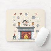2026 Is Het Nieuwe 2016 Digitale Cultuur Vector Muismat (Met muis)