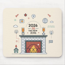2026 Is Het Nieuwe 2016 Digitale Cultuur Vector Muismat