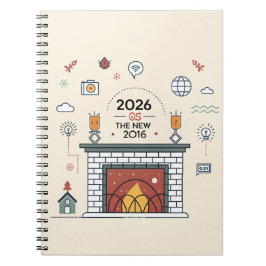 2026 Is Het Nieuwe 2016 Digitale Cultuur Vector Notitieboek