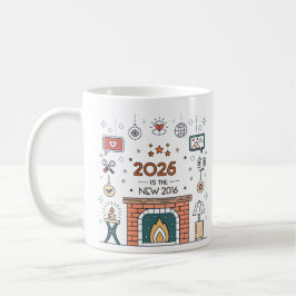 2026 Is Het Nieuwe 2016 Gezellige Cultuur Vector Koffiemok