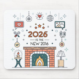 2026 Is Het Nieuwe 2016 Gezellige Cultuur Vector Muismat