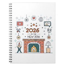 2026 Is Het Nieuwe 2016 Gezellige Cultuur Vector Notitieboek