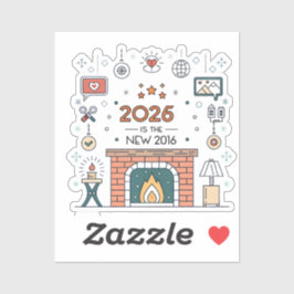 2026 Is Het Nieuwe 2016 Gezellige Cultuur Vector Sticker