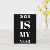 2026 Is My Year New Year Resolution Motivation Aff Kaart (Gele Bloem)