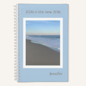 2026 is the new 2016 Beach Hardcover Journal Notitieboek (Voorkant)