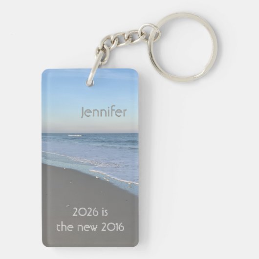 2026 is the new 2016 Beach with Name Sleutelhanger (achterkant)